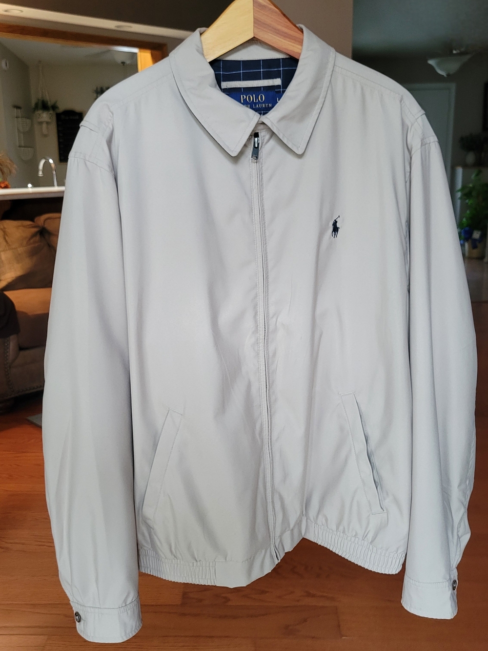 Polo by Ralph Lauren Men's Light Gray Harrington Jacket